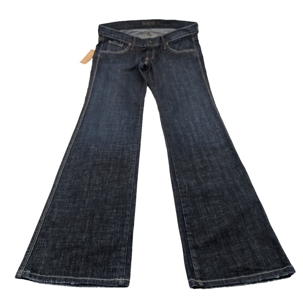 James Cured by‎ Seun Hitch Low-Rise Flare Jeans in Atlantic Wash USA Size 33 Y2K
